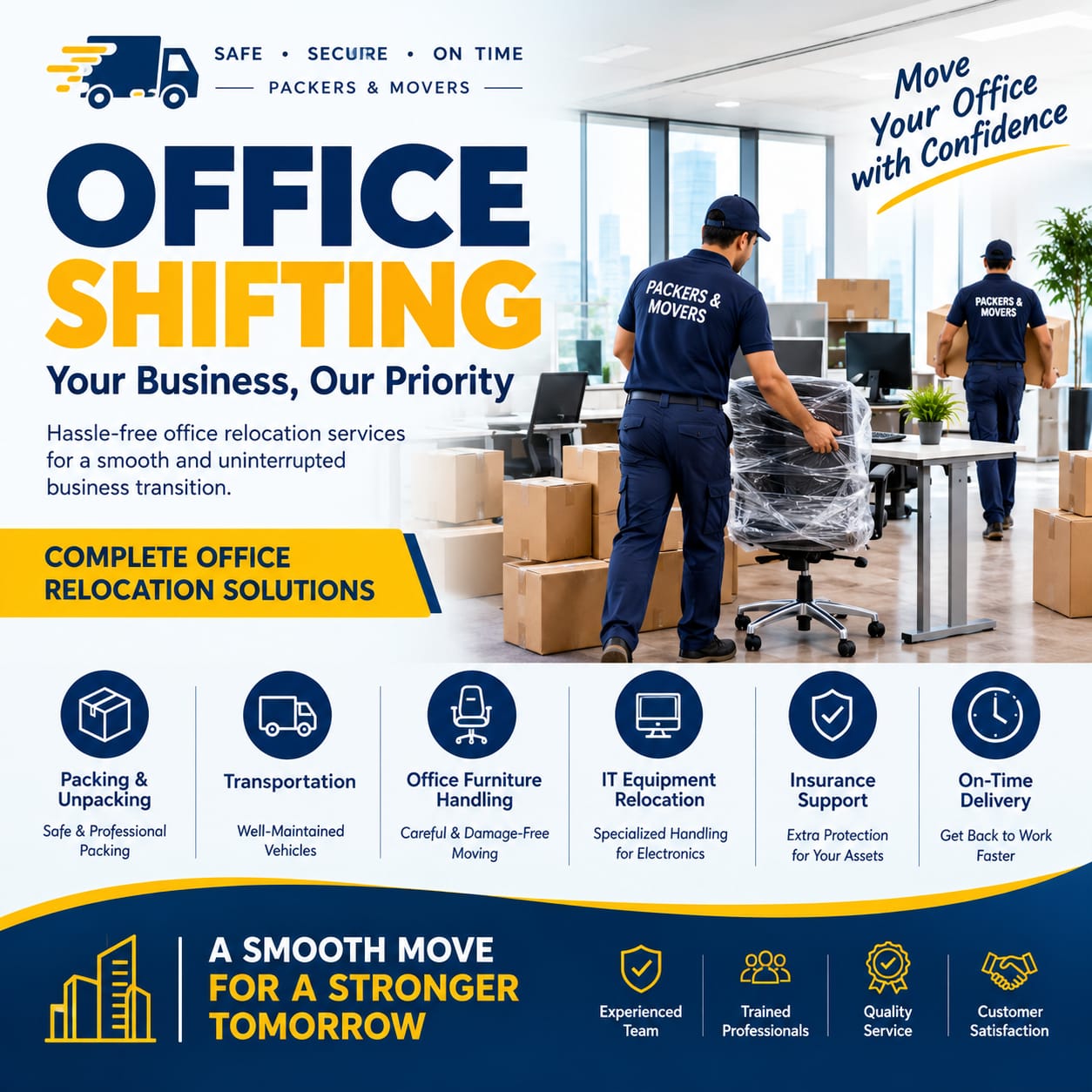 Office shifting services in Kanpur and Lucknow by TAKGroup Packers and Movers